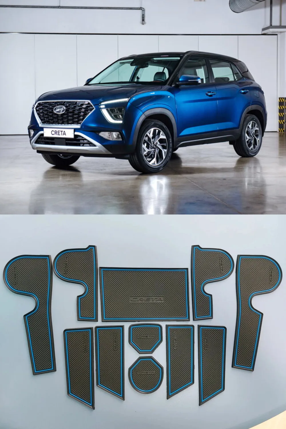 Mats in the cup holders and in the car door niches for Hyundai Creta 2021 2023 Hyundai Crete Hyundai Greta AliExpress