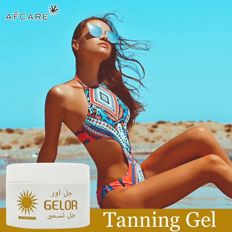 Tanning gel Accelerator Effective in Sunbeds Outdoor Sun Achieve a Natural Tan with Natural Ingredients