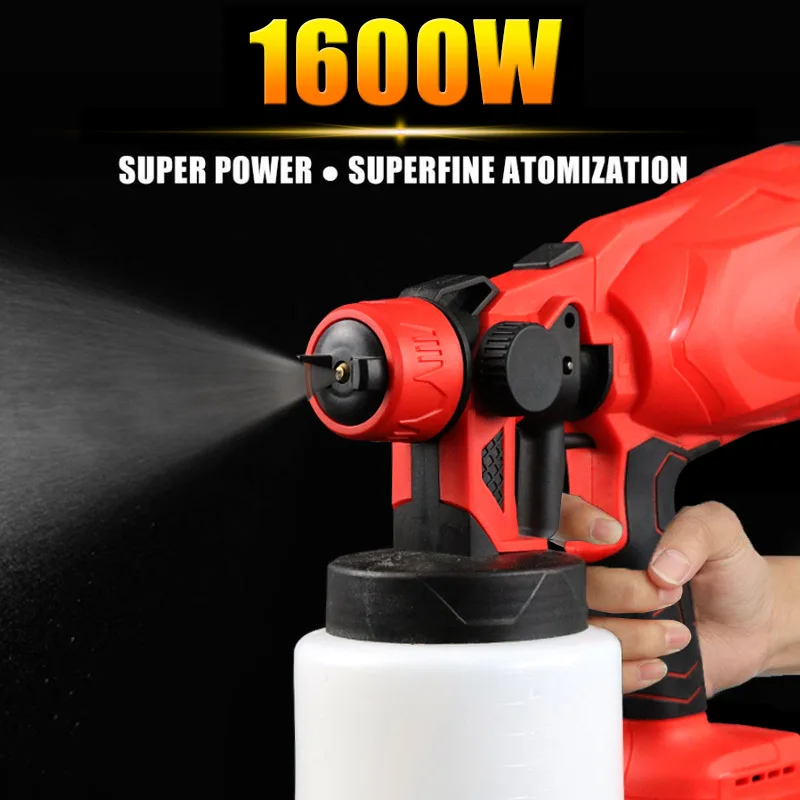 Electric Spray Gun Cordless Paint Sprayer Auto Furniture Steel Coating  Airbrush Fit Makita 18V Battery without battery - AliExpress