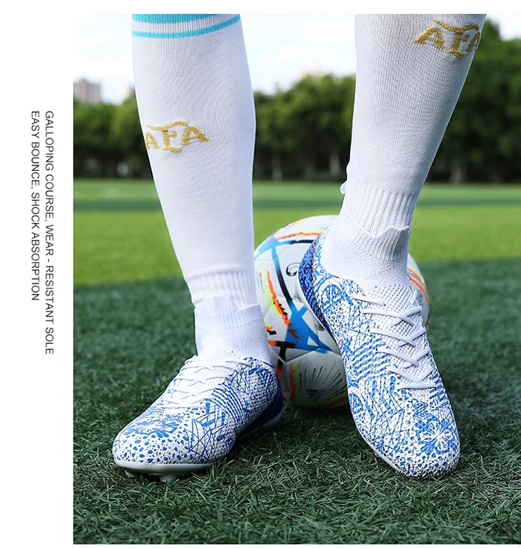 Men FG/TF Football Boots Futsal Professional Unisex Soccer Shoes High Quality Grass Training Sport Non Slip Outdoor Male_voghion.com
