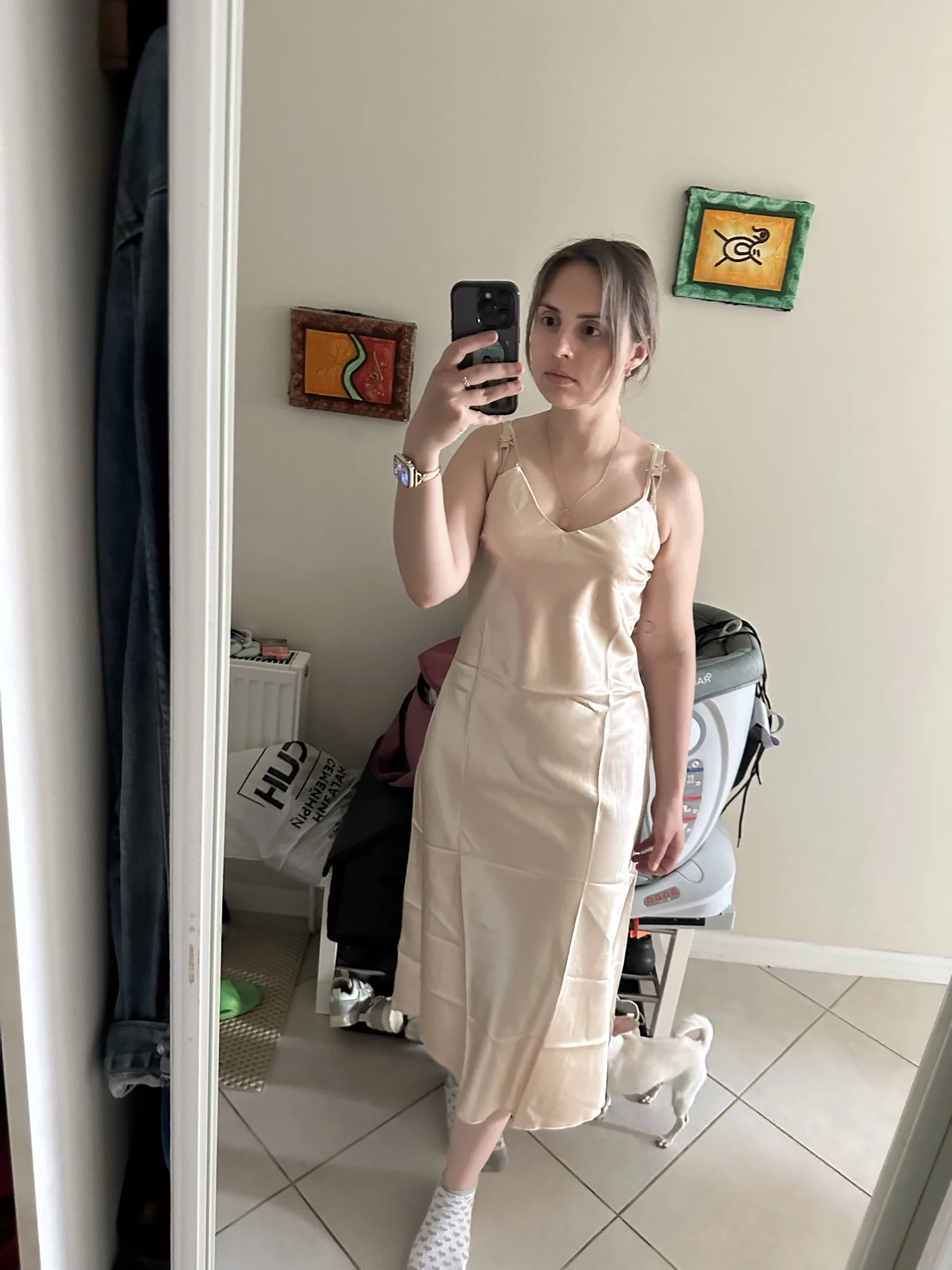 Luxurious Ice Silk Long Nightdress - Elegant Summer Pajamas photo review
