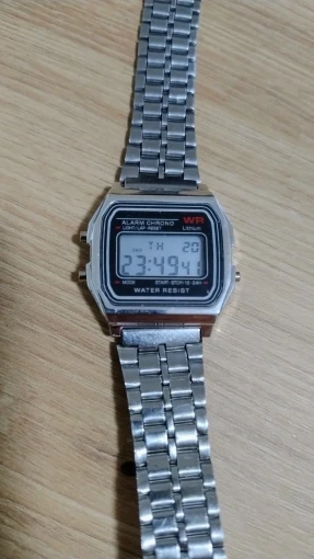 Retro Square Digital Watch for Women & Men - Rose Gold Silver photo review