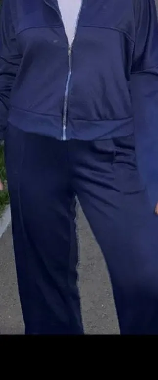 Women's Fleece-Lined Hoodie & High Waist Pants Winter Tracksuit Set photo review