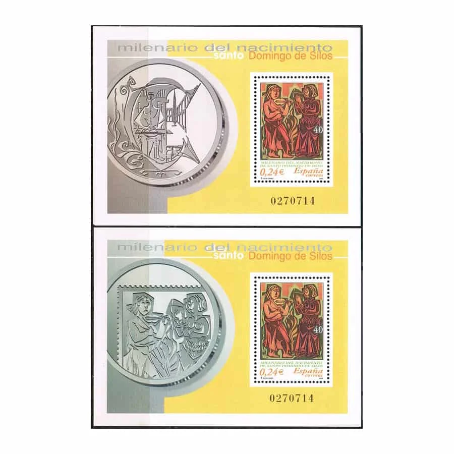 C2176 # Spagna 2001. Hb Santo Sunday Of Silos (Mnh) Ed #3818-3819