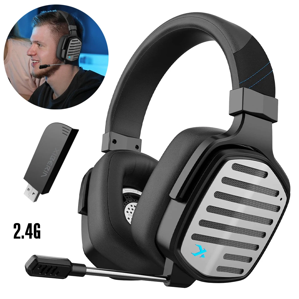 Wireless Gaming Headset With Microphone For Ps5/4 Pc Mac Gamer