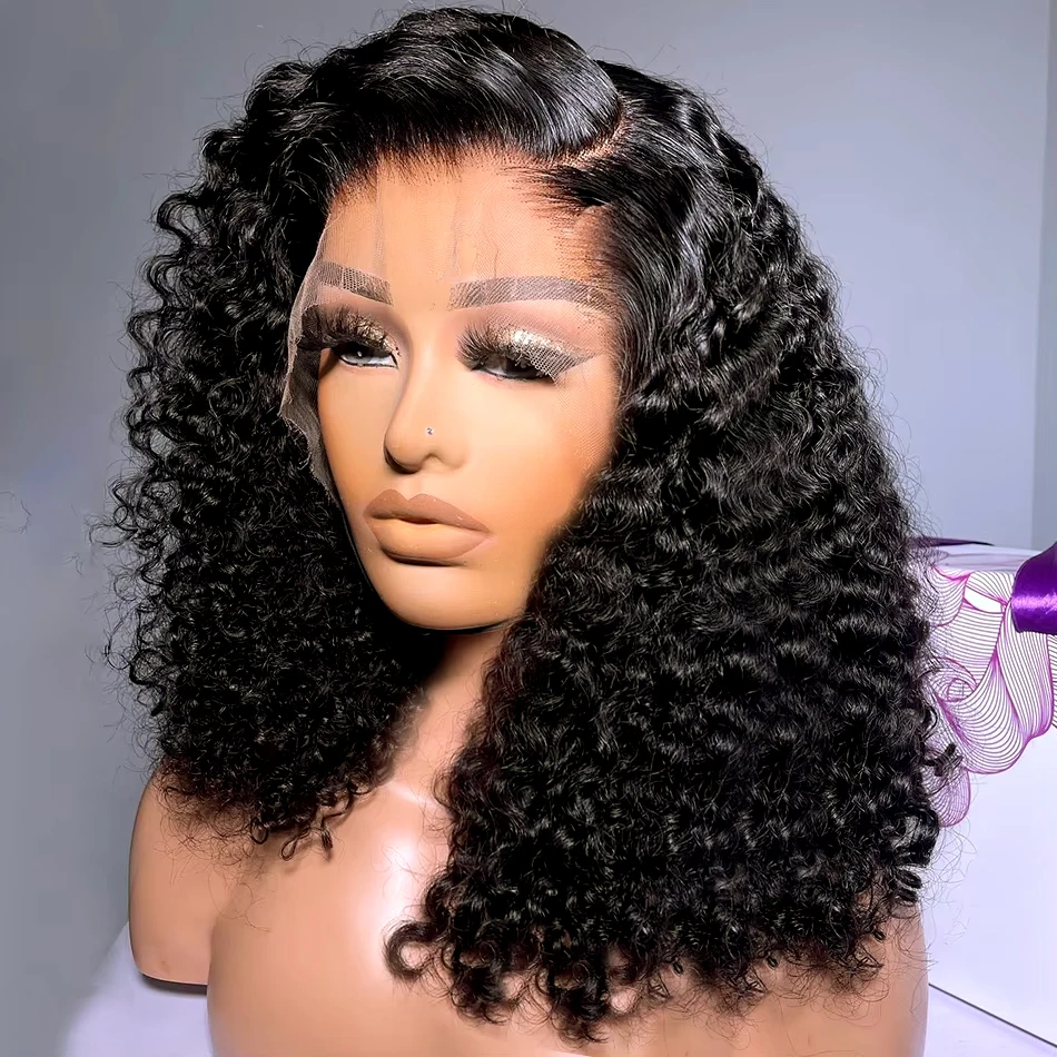 Vietnam Short Curly Bob Wig Human Hair 13x4 Lace Front Wig 250 Density 4x4 Lace Closure Deep Wave Short Human Hair For Women