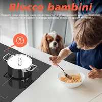 Индукционная варочная панель Karinear с 4 конфорками, электрическая варочная панель 60 см, 3500 Вт, гибкая зона, подключаемая варочная панель, 9 мощности, усилитель, таймер, вилка 220 В — изображение 4