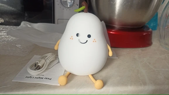 LED Pear Night Light - Soft Silicone Dimmable Nursery Lamp with 7 Colors photo review