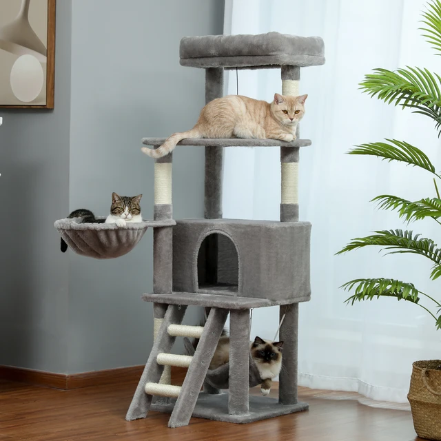 Maison d arbre pour chats perchoir de divertissement mobilier Stable pour chats chatons tour plusieurs