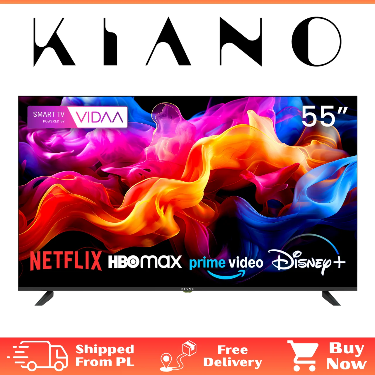 Telewizor Kiano Elegance 55 z Polski za $292.04 / ~1126zł