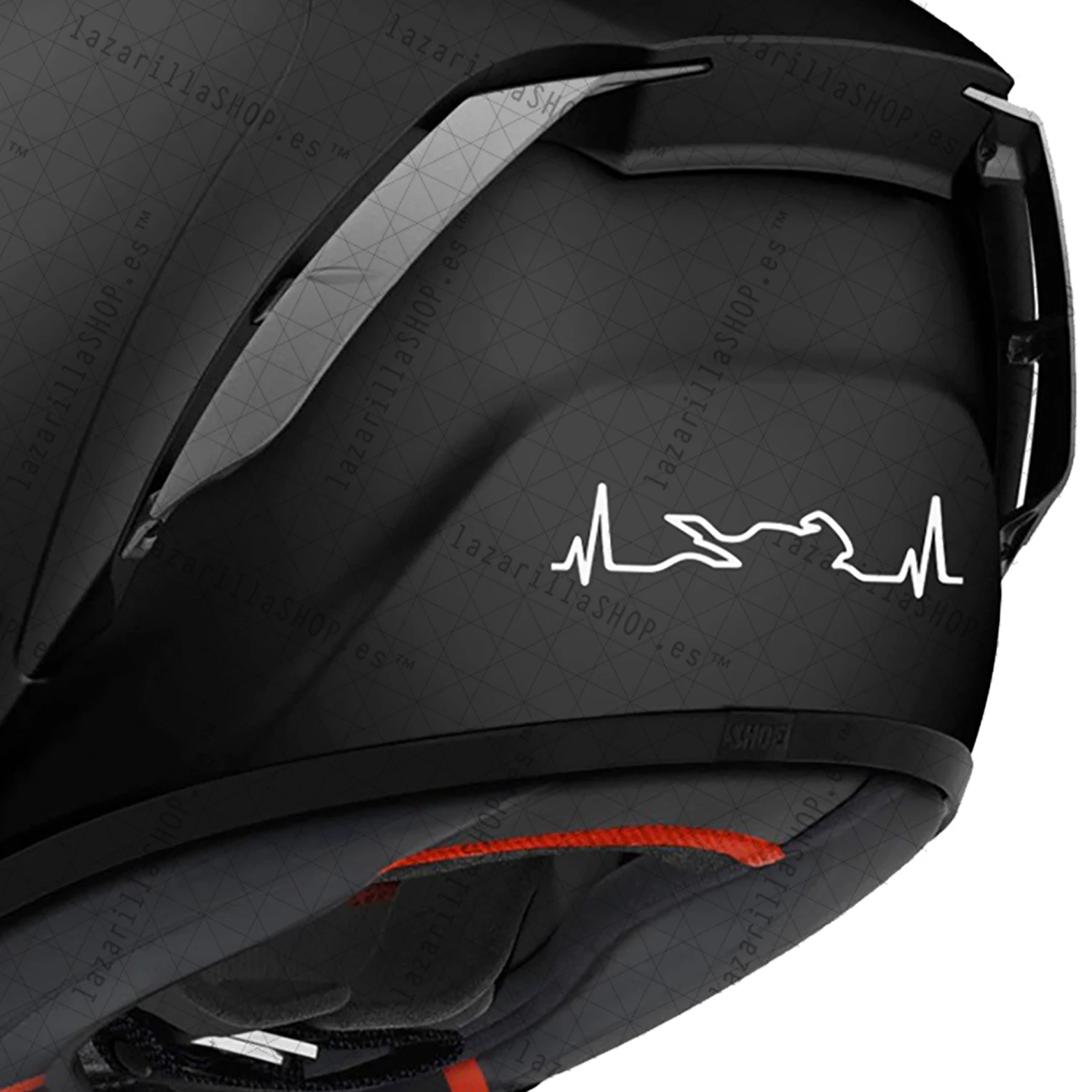 Cardiomoto 10Cm Pegatinas Moto Sticker Vinilo Para El Casco Coche Moto Btt Bike Van Portatil Motero Motera Calidad Lazarillashop