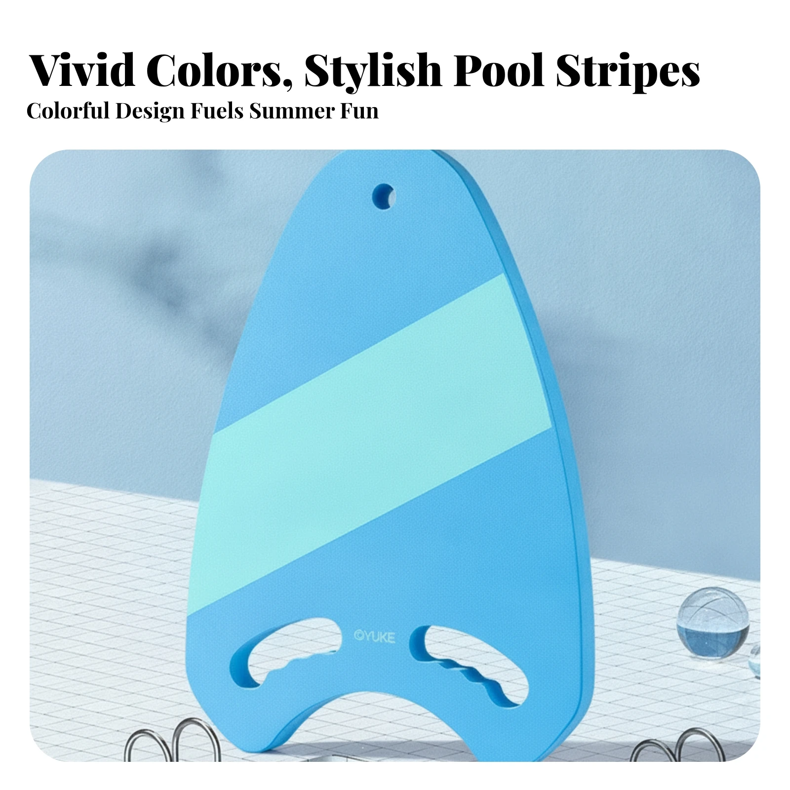 Enhanced Swim Kickboard: Beginner-Friendly Flotation Board for Adults, Sky Blue Thickness