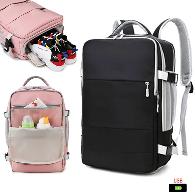 

2024 Women's Bag Large Capacity Journey Multifunction Backpack With Shoe Storage Multilayer Dry And Wet Separation Waterproof