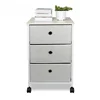 HEFPTURE 3-Drawer Nightstand – Fabric Side Table Storage Tower with Wheels, Compact Dresser Chest for Bedroom or Office 2