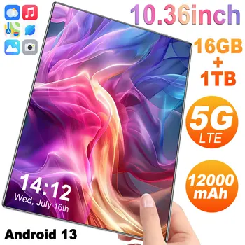 2025 Versione Globale Tablet Android 13.0 da 10.36 pollici Android 16GB Ram 1TB Rom 16MP 32MP 12000mAh Rete Bluetooth 5G WIFI Tablet 1