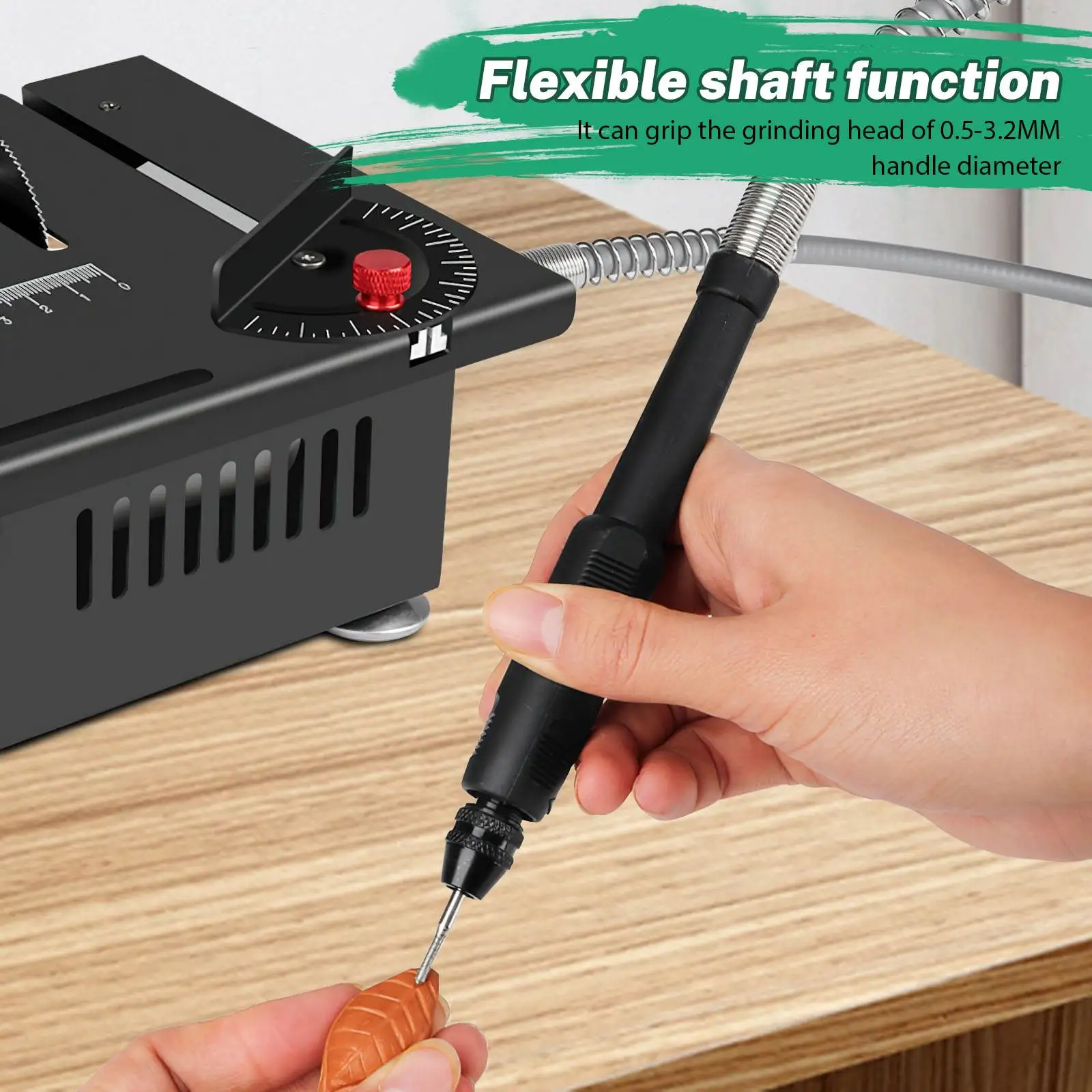 Scie de table mini 96W DC24V – Haute puissance, 7 vitesses réglables, lame 63 mm pour découpe DIY Aed4e883975304643bc576570d4dba2bfv