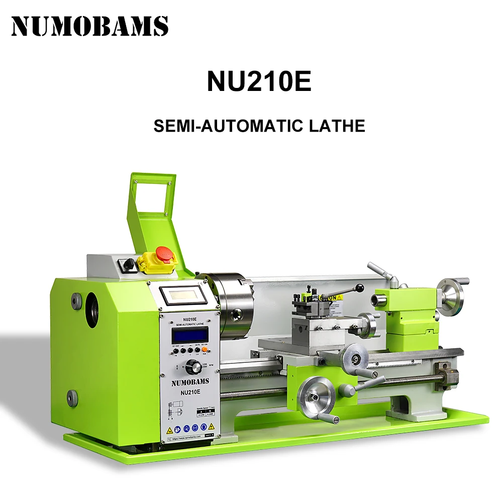 Metal Lathe Machine NUMOBAMS NU210E 900W Rated Outpout Power Threading Making Mini metal lathe machine