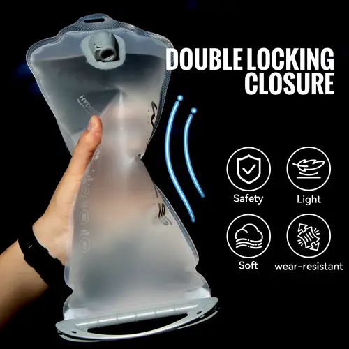WRELS  1.5L/2L/2.5L/3L TPU Hydration Bladder BPA Free Water Reservoir Water Bag for Running Cycling Hiking Water Storage Bag - Image 3