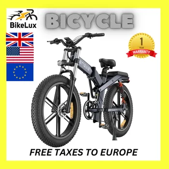 전기 자전거 접이식 리튬 배터리, 풀 완충기, 스노우 타이어, 전기 자전거, 26 인치, 1000W, 48V, 19AH
