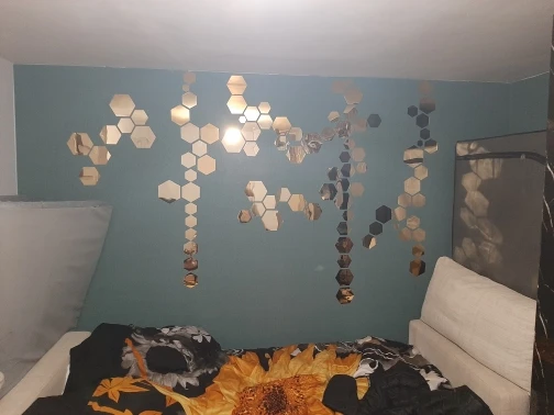 3D Hexagon Mirror Wall Stickers for Home Decor photo review