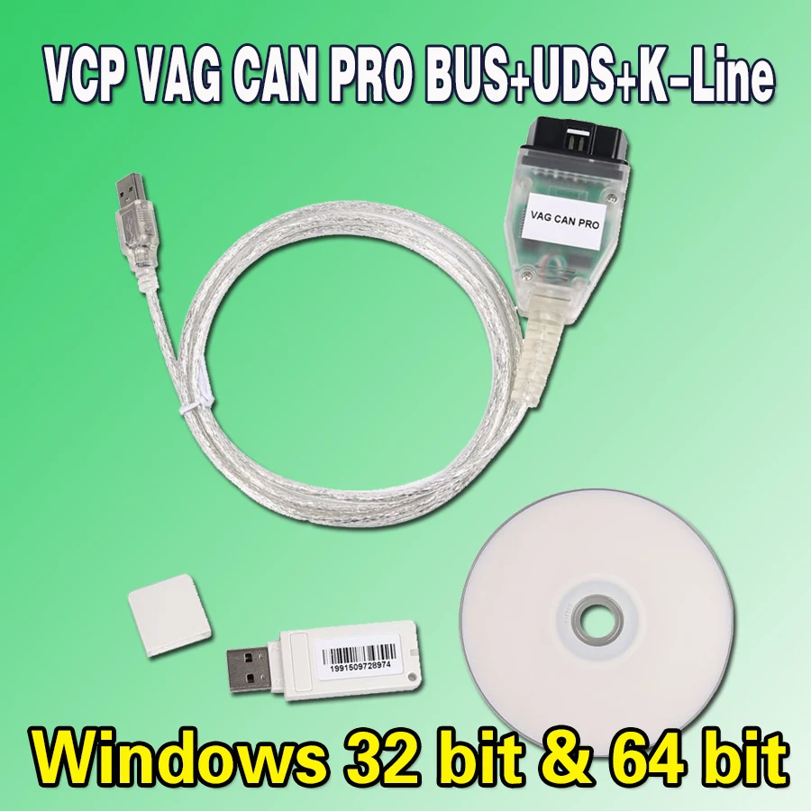 Новый Диагностический Интерфейс VAG CAN PRO V5.5.1 с FTDl FT245RL VCP OBD2, USB-кабель с поддержкой Can Bus UDS K Line, работает с AUDI/VW
