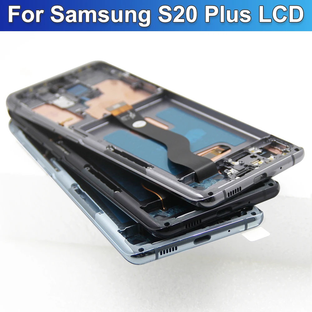 6.7インチ AMOLED S20 Plus用スクリーン フレーム付き Samsung Galaxy