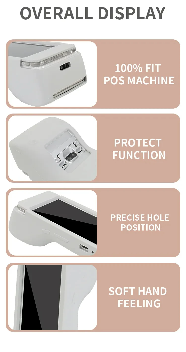 For Pax A920/A920 pro Protective Case Soft Silicone Anti-fall Android Smart POS Terminal Printer PDA a920/a920pro Case 6