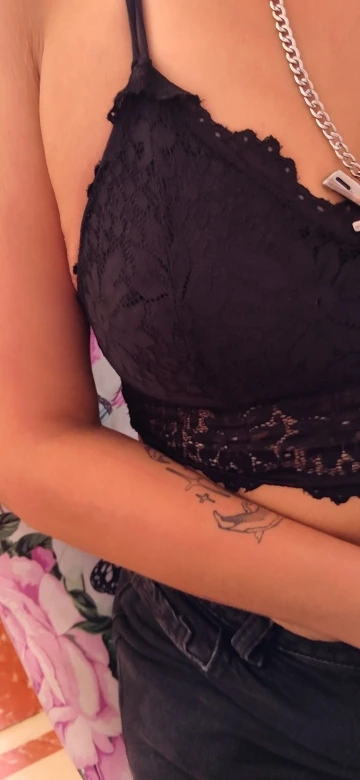 Lace Mesh Halter Crop Top - Embroidered Sheer Camisole photo review