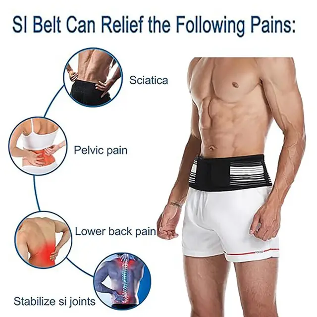 Waist Belt Sacroiliac SI Joint Hip Belt Lower Back Support-Hip Braces for Hip Pain Pelvic Support Belt Sciatica Pelvis Lumbar 3