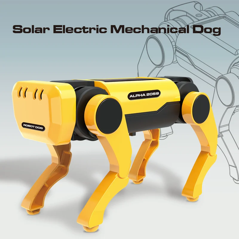 

DIY Gadgets Tecnológicos Quadruped Bionic Smart Robot Dog Toys Solar Cachorro Robô Educational Assembly Robotica Kit Education
