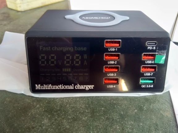 100W 8 Ports USB Charger Quick Charge photo review