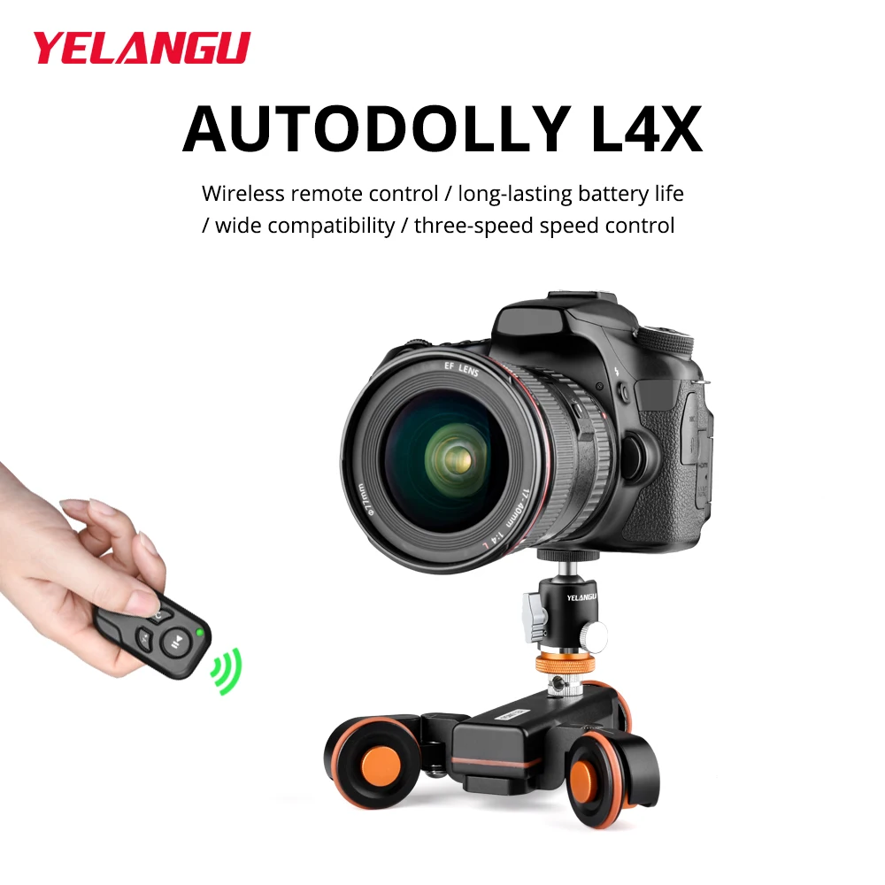 YELANGU Camera Video Automatic Trolley Track Slider With 10kg Bearing