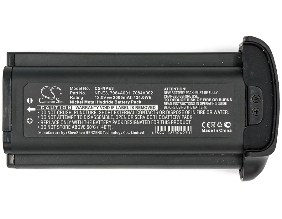 Batteria Cameron Sino 2000Mah Per Canon Eos 1D Mark Ii Eos 1D Mark Ii N Eos 1Ds 7084 A001 7084 A002 Np-E3