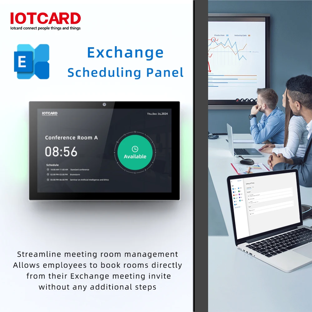 10.1 inches Exchange Scheduling Panel Meeting Room Tablet Conference Booking System Appiontment Available Room Android11 Camera