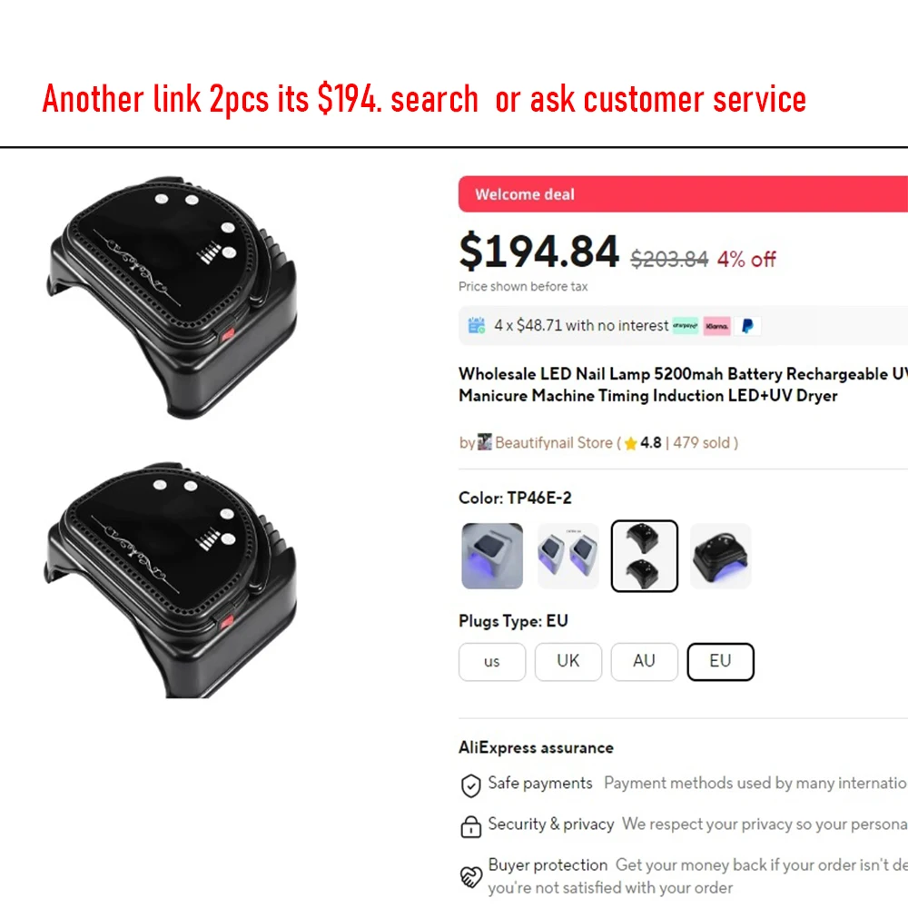 I Believe Rechargeable Nail Lamp 64W Portable Cordless LED UV Manicure Light Stainless Steel Polish Dryer With Handle 2