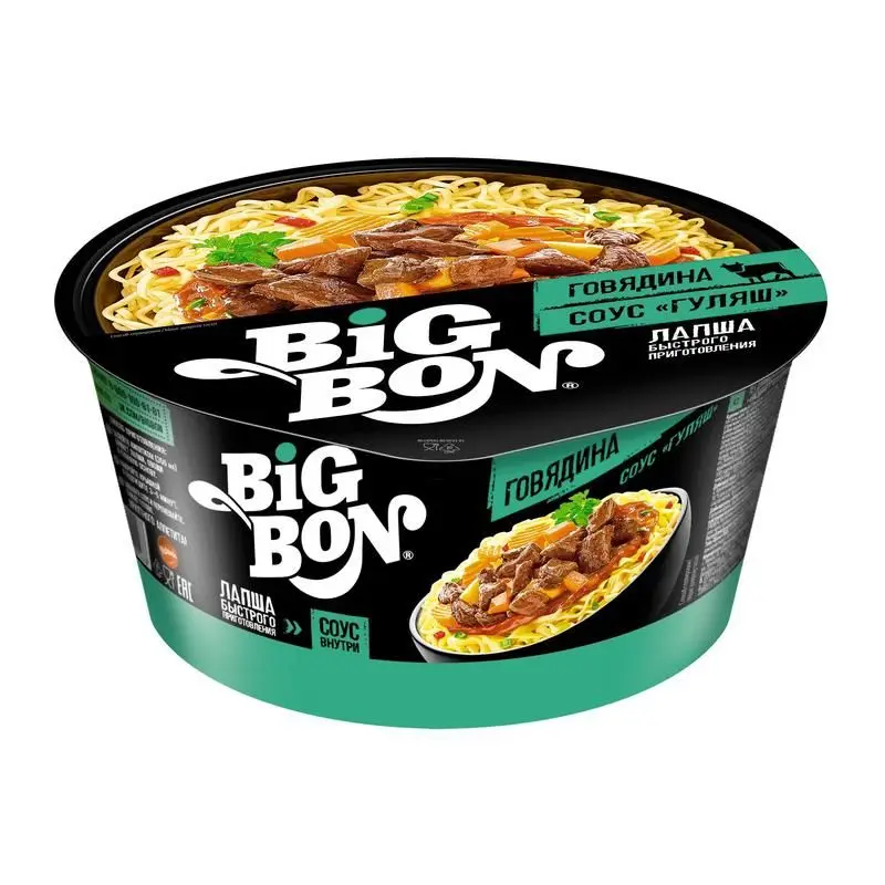 Упаковка 24 пачки Лапша Big Bon