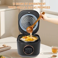 Cuisinière à riz multifonctionnelle de grande capacité 5L, commande par bouton, entièrement automatique, cuisinière électrique domestique avec cuve intérieure antiadhésive 5