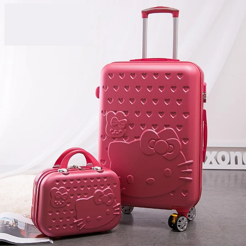 14"20"24 Inch Travel Big Suitcase Pack Of 2 Piece Set On Wheel Carry On Trolley Luggage Cosmetic Bag Valise Voyage