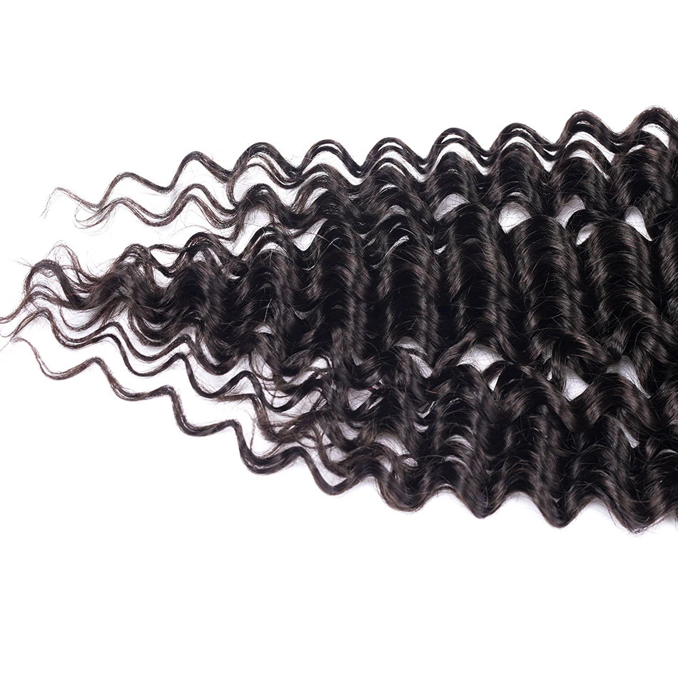 LOVEVOL Deep Wave Clip in Hair Extensions Human Hair Dark Brown 7 pcs 100g Real Remy Extensions for Women