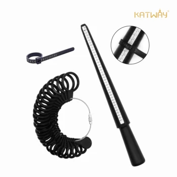 KATWAY Professional Ring Sizer Gauge Mandrel Tool – UK/US Sizes for Jewelry Making 1