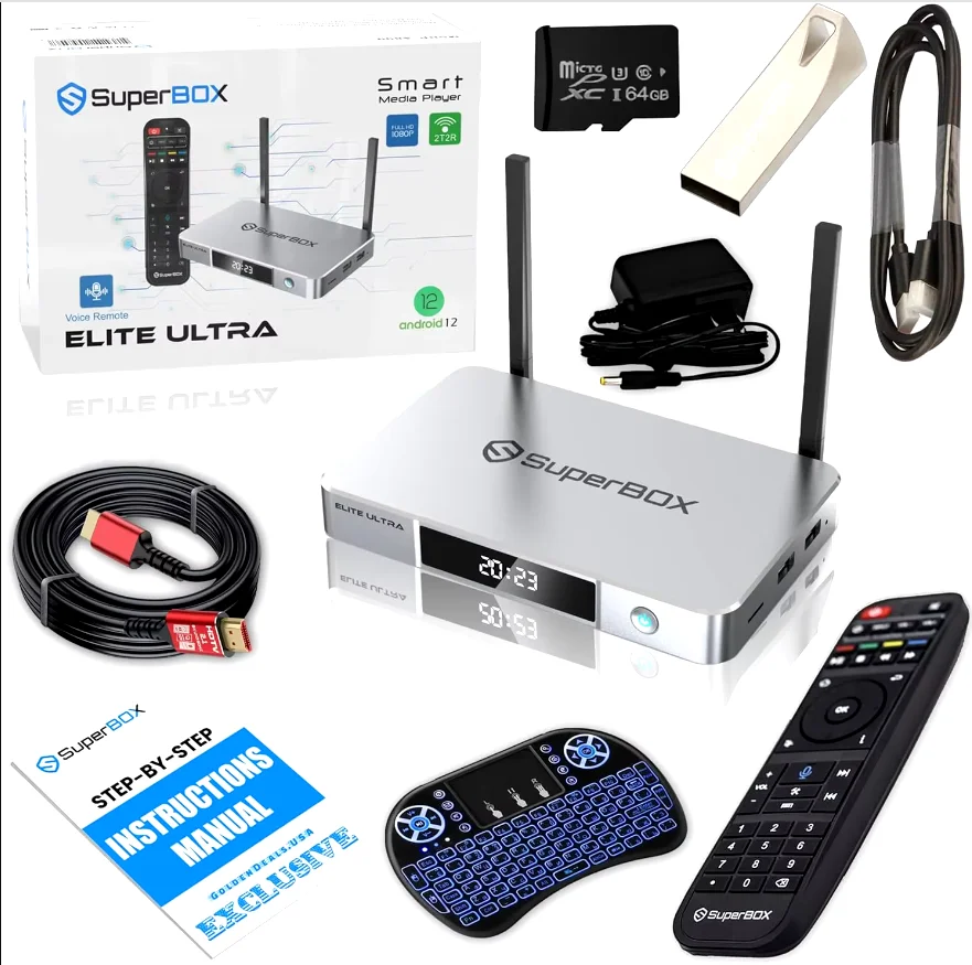 Selling new SuperBox Elite Ultra Media Player Android 12 Voice Remote Control Bluetooth
