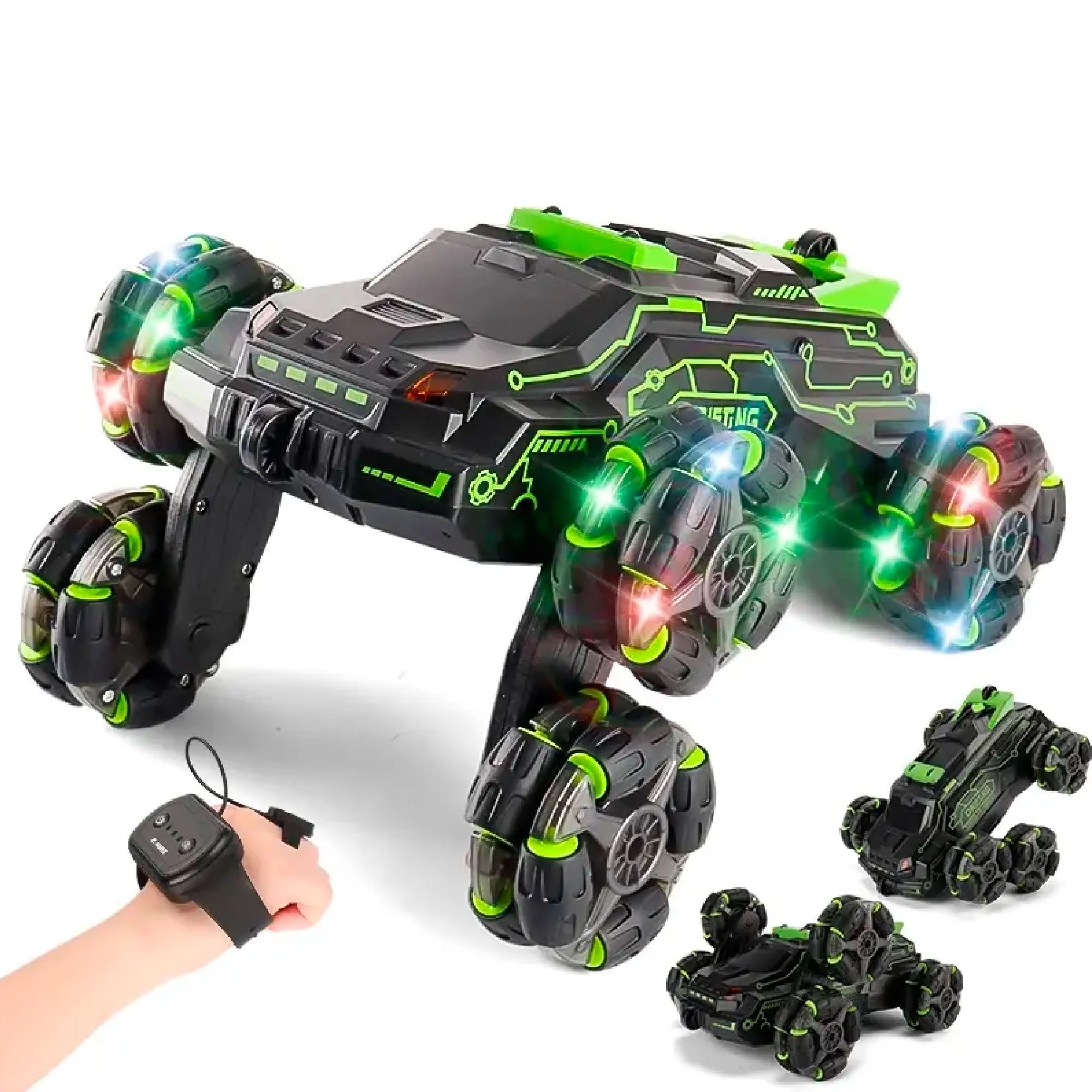 Carro Vak 1829 Todo Terreno Drift 360 Control Mano Luz Sonido