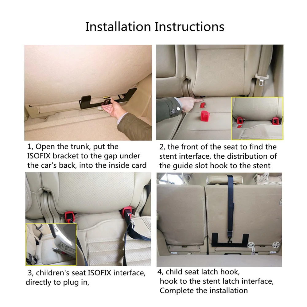 Universal Isofix Base,Car Seat Belt Buckle Bracket, Universal