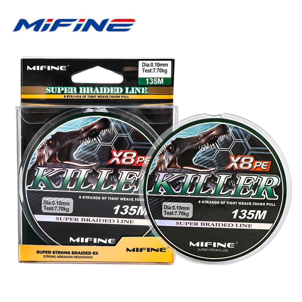 MIFINE-l-nea-de-pesca-KILLER-X8-135M-15LB-56LB-trenzada-superfuerte-8 ...