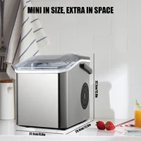 Machine à glaçons professionnelle portable mini entièrement automatique en forme de balle, 12 kg/24h, 6 minutes/9 glaçons 8