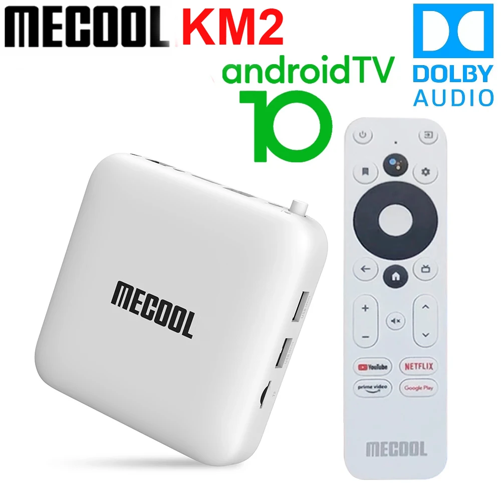 Mecool KM2 Smart TV Box Android 10 Google Certified TVBox 2GB 8GB Dolby  BT4.2 2T2R Dual Wifi 4K Media Player