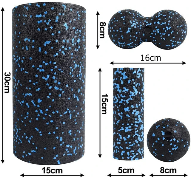 Fascia Massage Foam Rollers Fitness Balls Set EPP High Density Double Lacrosse Ball Yoga Column Deep Muscle Tissue Training 2