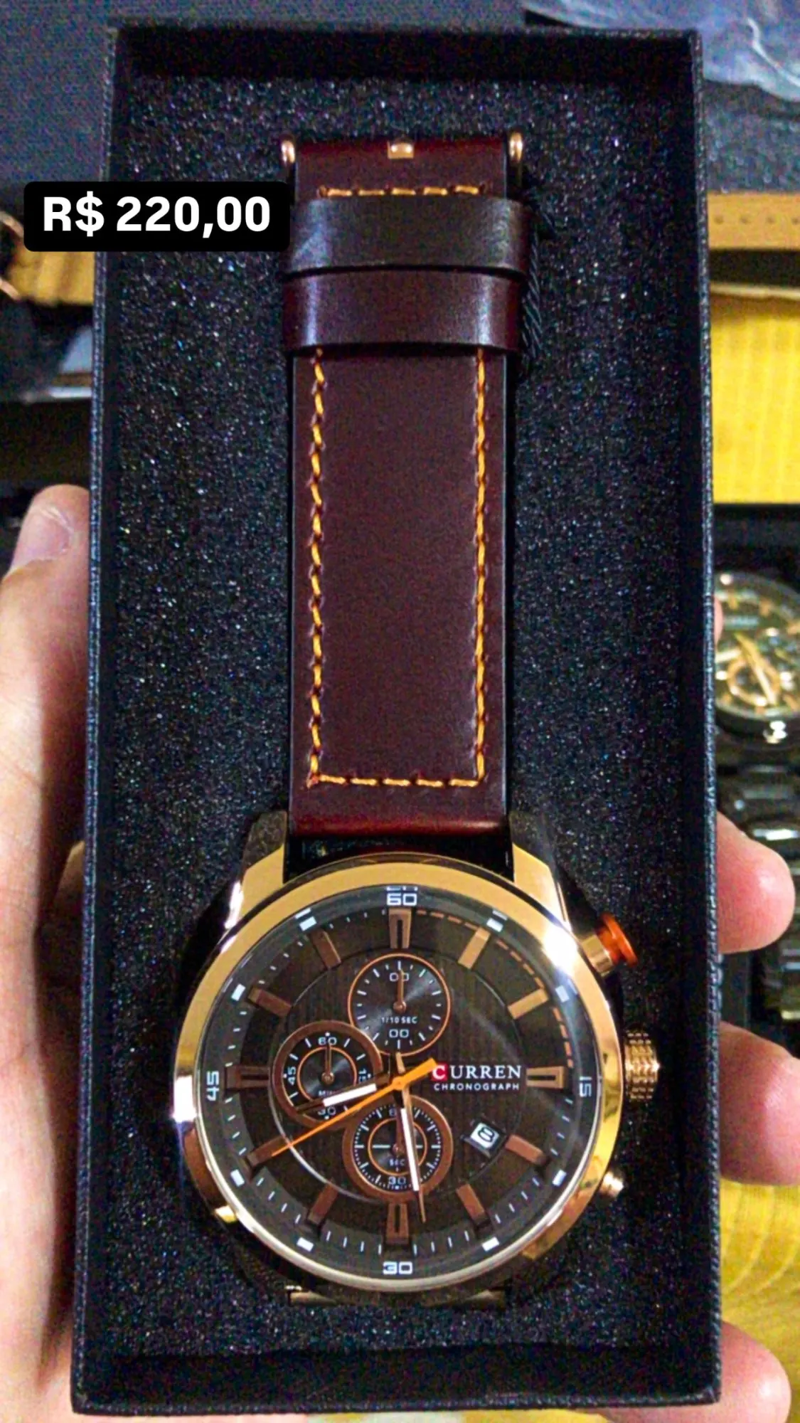 Relógio Masculino Curren Luxo Quartzo Esporte Militar photo review