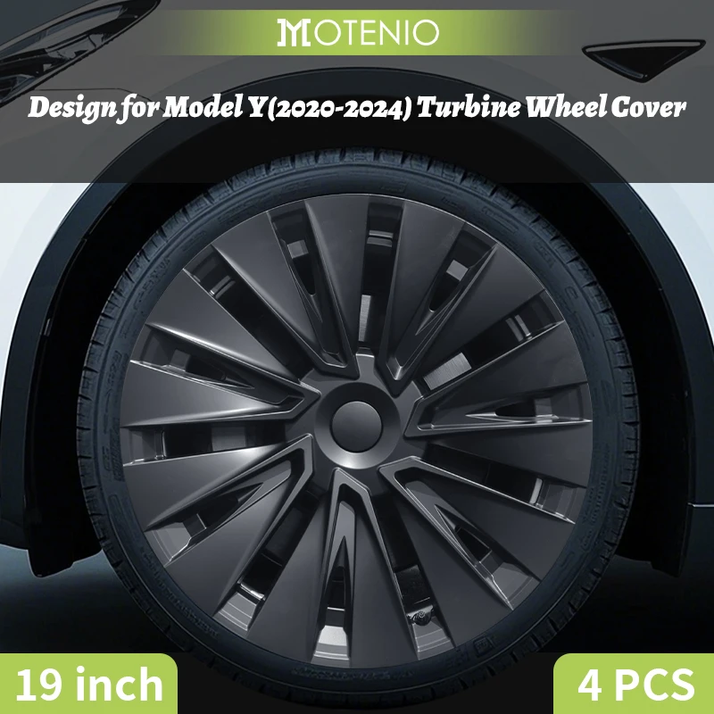 4PCS Design For TESLA Model Y Inch Turbine Wheel Cover Hubcaps Performance Wheel Cap Full Rim Cover Accessories