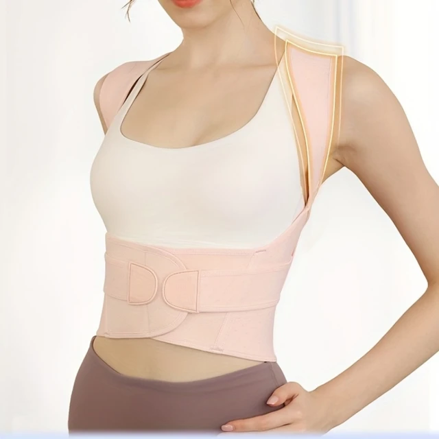 Back Brace Posture Corrector for Women and Men, Shoulder Straightener Adjustable Full Back Support Upper and Lower Waist Belt 4